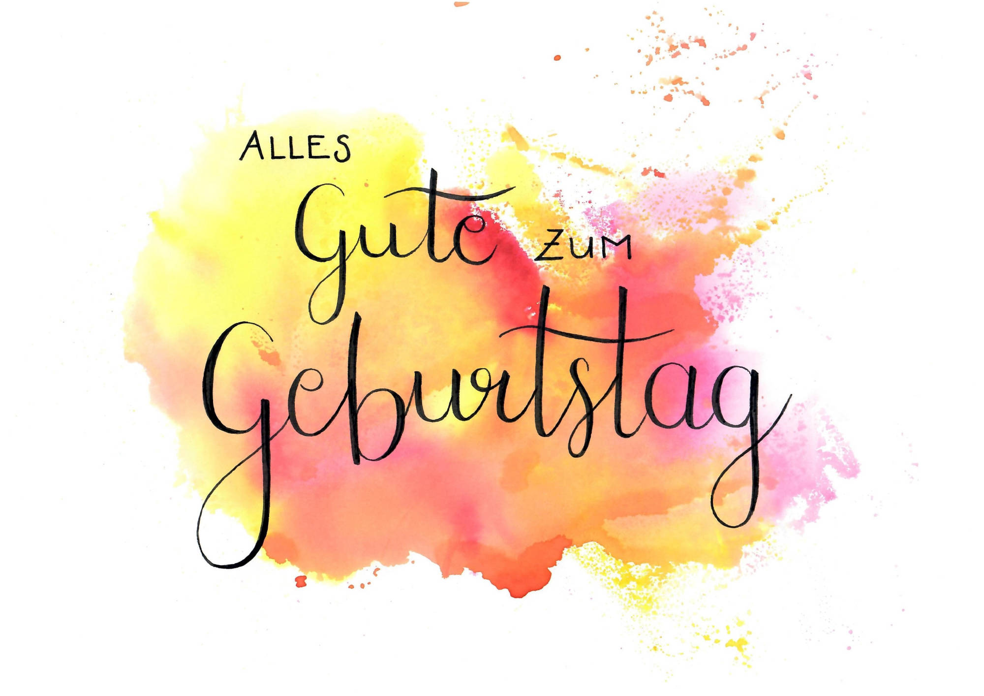 Handlettering - Alles Gute zum Geburtstag