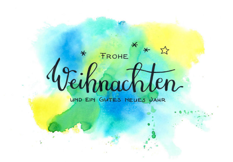 Handlettering - Frohe Weihnachten und ein Gutes neues Jahr