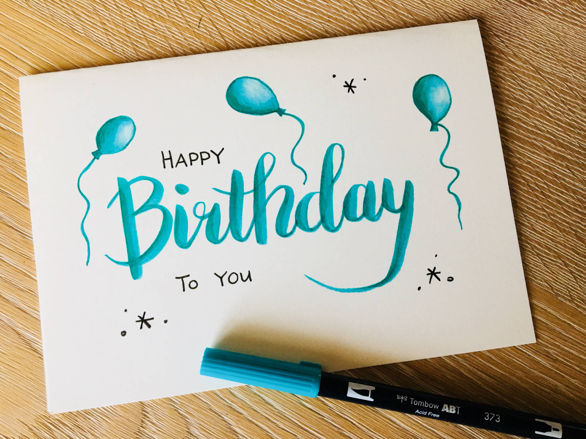 Handlettering - Happy Birthday to you