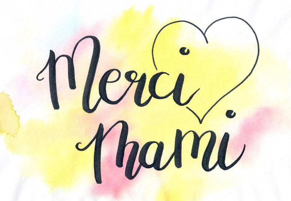 Handlettering - Merci Mami Muttertag